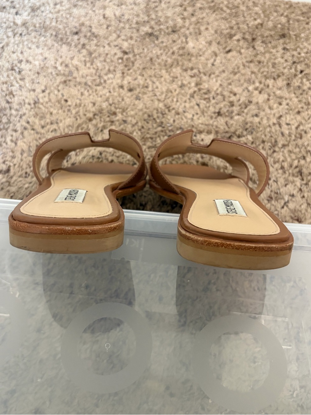 Steve Madden Hadyn Cognac Leather Sandal, Brown, Women's Size 10 - Picture 4 of 7